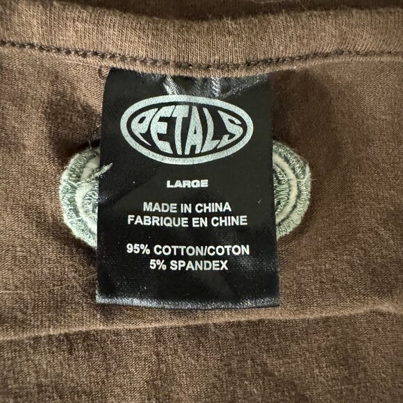 Petals by Petals and Peacocks Peace Love Club Brown Halter Top - Picture 5 of 5